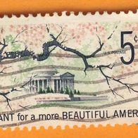 USA 1966 Mi.909 x. normales Papier Kirschblüten gest.