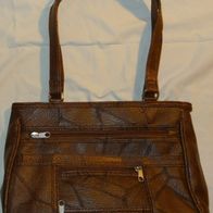 DK Handtasche Damentasche Textilleder braun 30x23x9 unbenutzt einwandfrei erhalten Ne