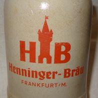 HM Henninger Frankfurt Bierseidel Bierhumpen beige 0,5 l 13 cm H älter gebraucht gut