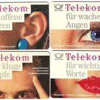 4 Telefonkarten A 17 A - D von 1991 , Telekom , leer