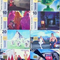 8 Telefonkarten Schweiz , leer