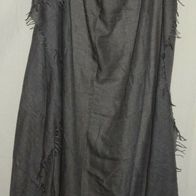 KE Schal groß Tuch XXL 140x140 + Franzen grau kurze Zeit getragen gut erhalten Kleidu