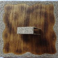 DN Tablett + Serviertenhalter Holz Handarbeit Algerien mit Saharasand 41x38x8 unbenut