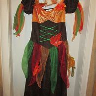 Karneval Kostüm Kleid Herbst Waldfee Gr 44