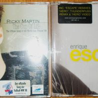 2 Maxi CDs: Enrique - Escape (2002) & Ricky Martin - The Cup Of Life (1998)