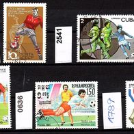 K618 Fußball-Marken UdSSR/ Kuba/ Guinea/ Kambodscha o