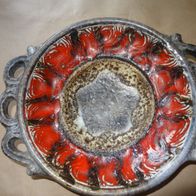 D Schale Keramikschale Lava Dekor ca. 70iger Jahre 26,5cm /33,5 h 6,5 einwandfrei erh