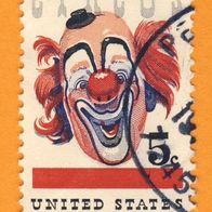 USA 1966 Mi.900 Clown sauber gestempelt