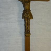 DP Kruzefix Kreuz Holzkreuz mit Korpus Wandkreuz 25x45x2,6 Figur 17,7x21 sehr gut erh