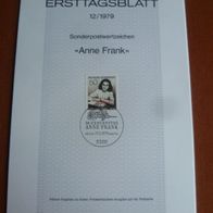 Ersttagsblatt 12/1976, Anne Frank, BRD