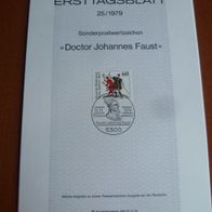 Ersttagsblatt 25/1976, Doctor Johannes Faust, BRD