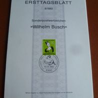 Ersttagsblatt 8/1982, Wilhelm Busch, BRD