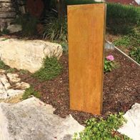 Stele Cortenstahl Sichtschutz Edelrost Gartenstele Metall 180 cm hoch