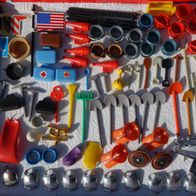 100x Teile für Ritter usw. Figuren Zubehör - Altes Playmobil 1970er Jahre