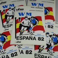 6x Fußball WM 1982 Spanien ESPANA 82 Werbe Aufkleber Weltmeisterschaft Sticker