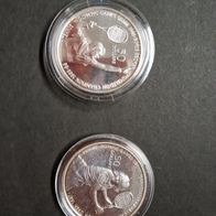2 Silbermünzen Niue Tennis
