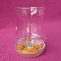 NEU: Glas Windlicht 10,5 cm Ø 6,5 cm Teelicht Kerzen Halter mit Fuß Kerzenglas