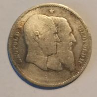 B : Belgien 1 Franc 50 Jahre Belgien 1880