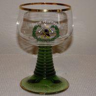 Römerglas mit Goldrand und Motiv - Freiw. Feuerwehr Reilingen