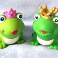 2 Frösche Frosch mit Krone Prinz Prinzessin NEU