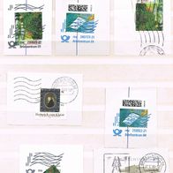 44 Briefstücke Deutschland mit versch. Briefzentrumsstempeln (siehe Bilder)