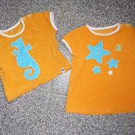 Jako-o Frottee 56/62 Shirt + Kleid Strand orange Zwillinge