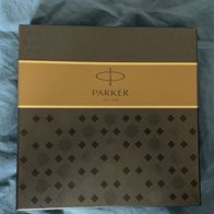 PARKER Karton Schachtel Geschenkbox Schwarz Gold Goldfarbig grau