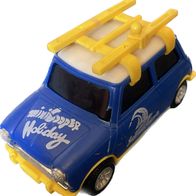 Minicooper Holiday Modellauto Blau gelb Sammlerstück