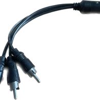 DIN Kupplung 6-polig auf 3 Cinch Video Audio Videokabel Audio Kabel Konverter