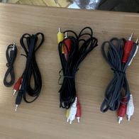 Cinch Bundle AUX Kabel Audio Video Stecker Stecker Klinke Konverter Kopfhörer