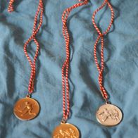 Medallien Medaillen Tennis Federball Badminton Bronze Silber Gold 1986 Sammler