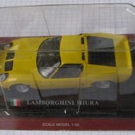 Lamborghini Miura Yellow-car cast model 1/43-Del Prado Collection-original box