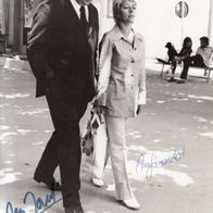 Annie Girardot (1931-2011) + Philippe Noiret (1930-2000)-altes, orig. sign. Grossfoto