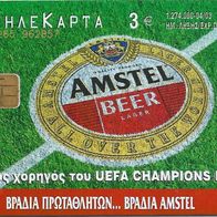 Telefonkarte Griechenland - 2 , leer , Amstel Beer / UEFA