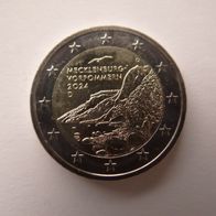 2 Euro Münze 2024 Länderserie II -"Mecklenburg-Vorpomm", Königsstuhl, Ausgabe D