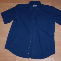 Herren-Hemd "CANDA" Gr. XL, blau, kurzarm