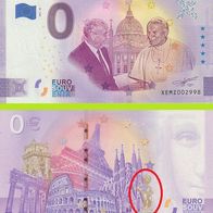 0 Euro Schein Papst Johannes Paul II. XEMZ 2021-49 selten Nr 2998