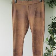 NEU: Wild Lederlook Hose Gr. 40/42 braun used look Leder Optik Leggings Stretch