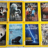 8 Hefte National Geographic englisch aus 1990 1991 1993 1999 gemischt