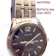 schöne Herren Armbanduhr CASIO MTP-1335 nachtblau, funktionstüchtig