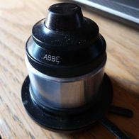Abbe-Kondensor 38,5mm f. Mikroskop v. Watson London, Irisblende u. Filterh. - neuw.