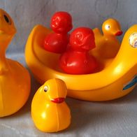 6 verschiedene Enten Entenfamilie Badeenten gelb