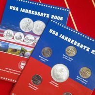 USA 2005 Jahressatz mit Silbermünze 1 Unze