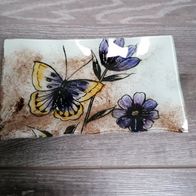 Glasteller Glasplatte Seyko Schmetterling *
