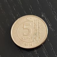 Türkei 5 Kurus Münze zufälliges Jahr!