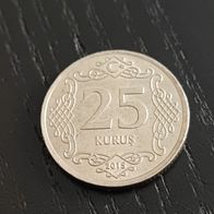 Türkei 25 Kurus Münze zufälliges Jahr!