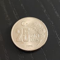 Türkei 25 Bin Lira Münze zufälliges Jahr!