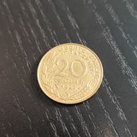 Frankreich 20 Centimes Münze zufälliges Jahr!