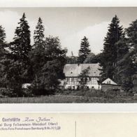 AK Gaststätte "Zum Falken" bei Burg Falkenstein Meisdorf Harz - s/ w unbenutzt