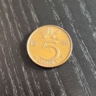 Niederlande 5 Cent Münze zufälliges Jahr!
